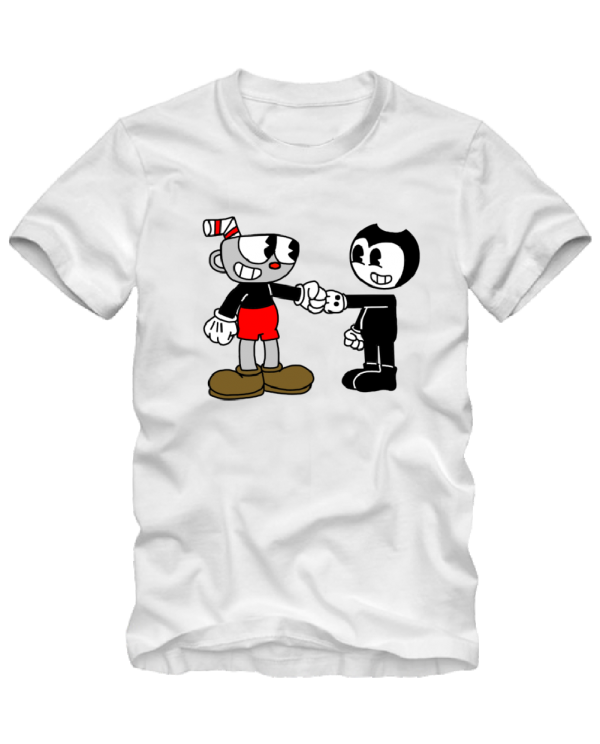 Marškinėliai Cuphead and bendy Marškinėliai Cuphead and bendy